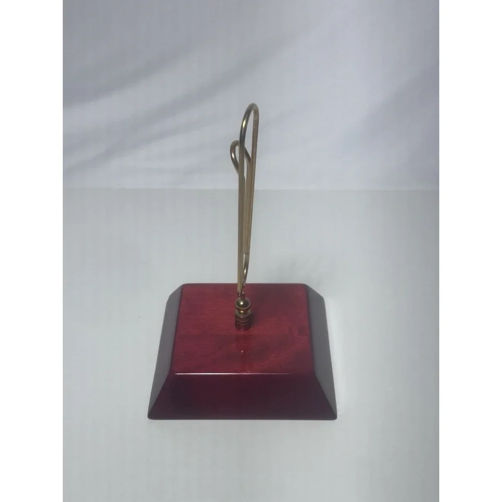 Rosewood Piano Finish Brass  Paper Clip Note / Letter / Paperweight 7 Inches.